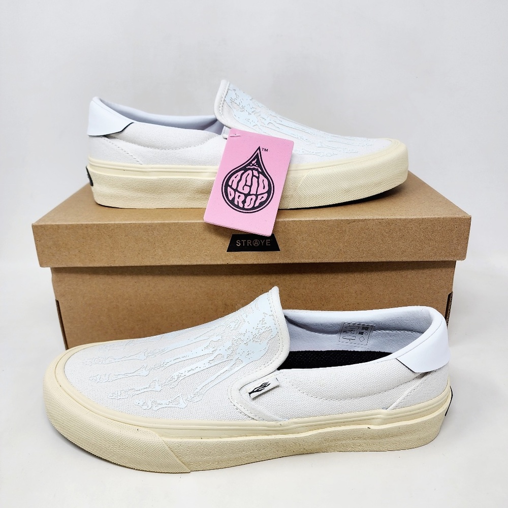 Straye Ventura Cream X-Ray 3D Acid Drop Slip On Skate Shoes